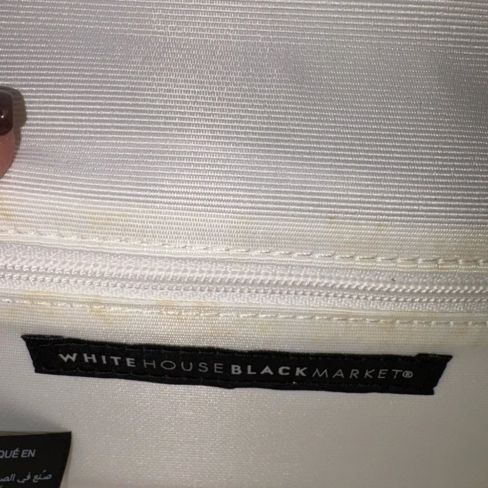 White House Black Market Purple Snake Print Clutch - Picture 4 of 4